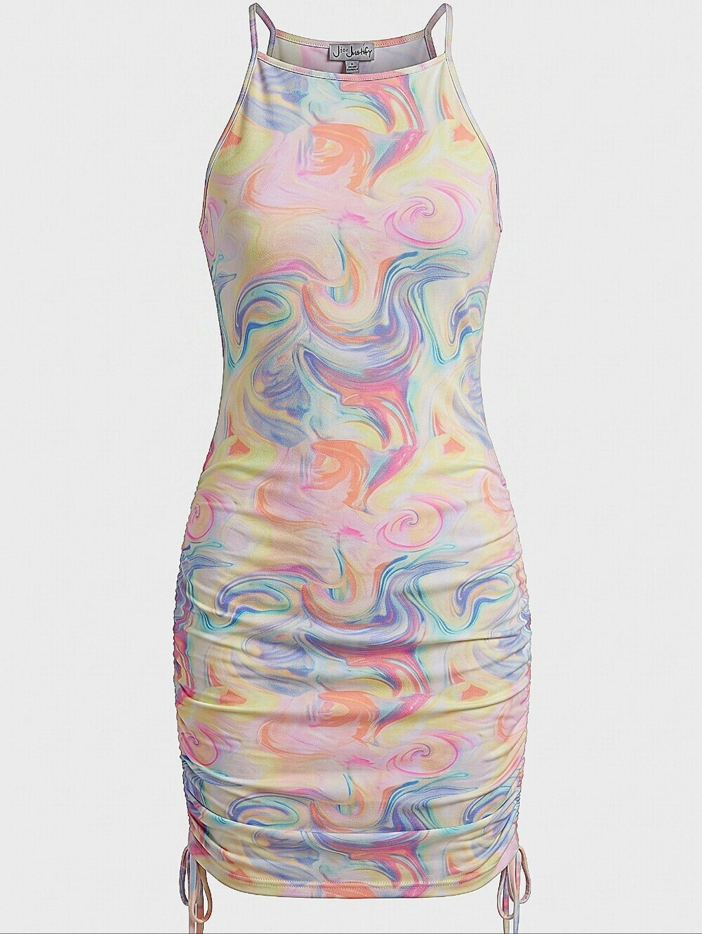 J for Justify Pastel Marble Halter Dress - Multi Pastels